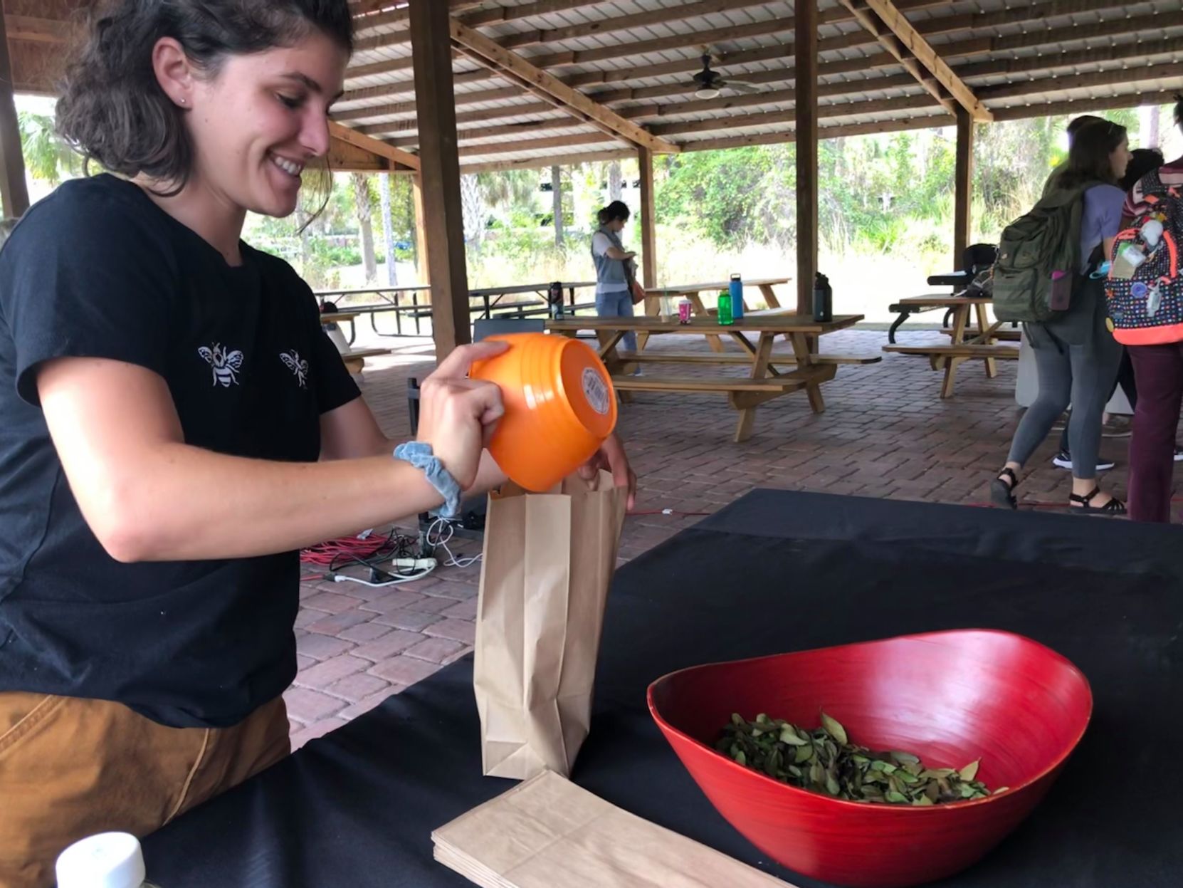 Students learn about the benefits and history of Yaupon Tea